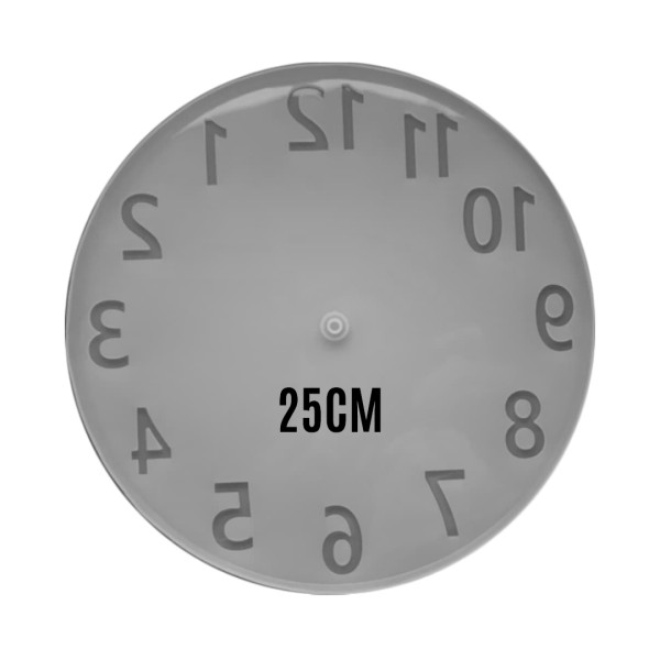 Epoksi Saat Kalıbı Taş Tozu Saat Kalıbı Düz Rakam Saat Kalıbı 25x25cm