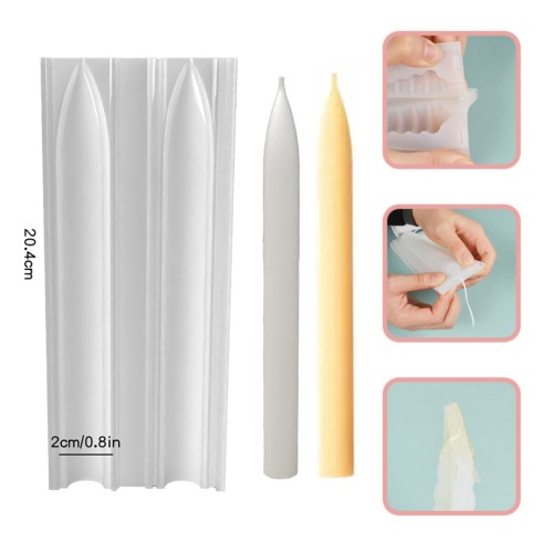 Şamdan Mum Kalıbı Şamdan Mumluk Kalıbı Silikon 20x2cm