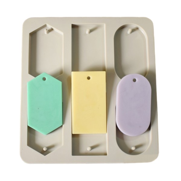 Sabun Kalıbı Oval Altıgen Dikdörtgen Sabun Kalıbı Kalp Taş Tozu Kalıbı Silikon GT283