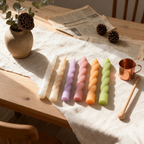 Burgulu Şamdan Kalıbı Mum Şamdan Kalıbı Şamdan Mumluk Kalıbı Silikon 20x2.6cm