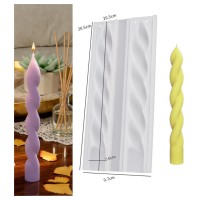 Burgulu Şamdan Kalıbı Mum Şamdan Kalıbı Şamdan Mumluk Kalıbı Silikon 20x2.6cm