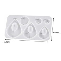 Epoksi Küpe Kalıbı Ortası Boş Asimetrik Üçgen Model Küpe Kalıbı Silikon