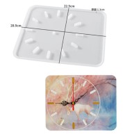Epoksi Saat Kalıbı Dikdörtgen Saat Kalıbı Silikon 28.9x22.9cm - Mekanizma Hediyeli Epoksi Saat Kalıbı Dikdörtgen Saat Kalıbı Silikon 28.9x22.9cm - Mekanizma Hediyeli