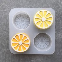 Epoksi Portakal Kalıbı Mum Portakal Kalıbı Sabun Portakal Taş Tozu Kalıbı Silikon 7x7x2.5cm