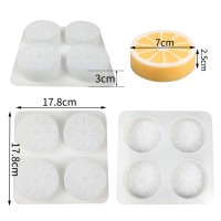 Epoksi Portakal Kalıbı Mum Portakal Kalıbı Sabun Portakal Taş Tozu Kalıbı Silikon 7x7x2.5cm