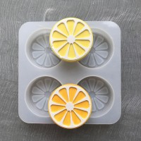 Epoksi Portakal Kalıbı Mum Portakal Kalıbı Sabun Portakal Taş Tozu Kalıbı Silikon 7x7x2.5cm