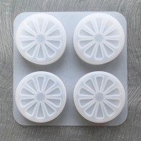 Epoksi Portakal Kalıbı Mum Portakal Kalıbı Sabun Portakal Taş Tozu Kalıbı Silikon 7x7x2.5cm