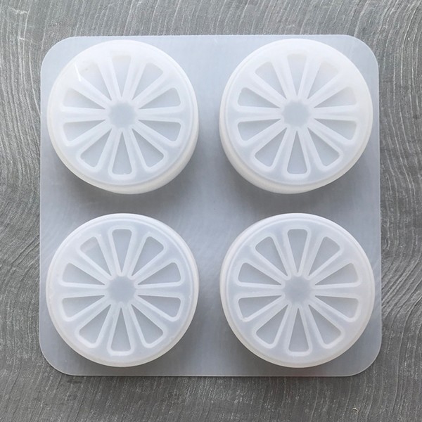 Epoksi Portakal Kalıbı Mum Portakal Kalıbı Sabun Portakal Taş Tozu Kalıbı Silikon 7x7x2.5cm