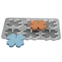 Epoksi Yonca Kalıbı Yonca Anahtarlık Kalıbı Kolye Yonca Kalıbı Silikon 4.3x4.3cm