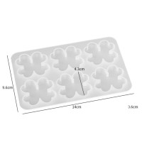 Epoksi Yonca Kalıbı Yonca Anahtarlık Kalıbı Kolye Yonca Kalıbı Silikon 4.3x4.3cm