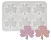 Epoksi Yonca Kalıbı Yonca Anahtarlık Kalıbı Kolye Yonca Kalıbı Silikon 4.1x3.9cm Epoksi Yonca Kalıbı Yonca Anahtarlık Kalıbı Kolye Yonca Kalıbı Silikon 4.1x3.9cm