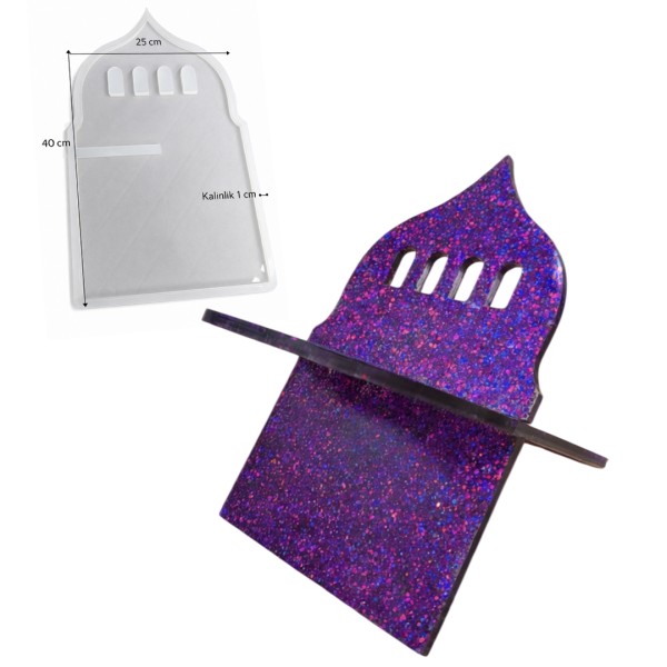 Epoksi Rahle Kalıbı Ramazan Minare Model Rahle Kalıbı Silikon - 1 Adet