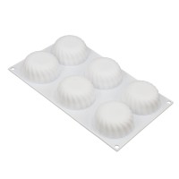 Çikolata Kalıbı Kek Pasta Pişirme Şeker Tatlı Küre Basık Dalgalı Silikon Kalıbı - GT098