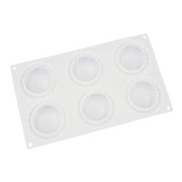 Çikolata Kalıbı Kek Pasta Pişirme Şeker Tatlı Küre Basık Dalgalı Silikon Kalıbı - GT098