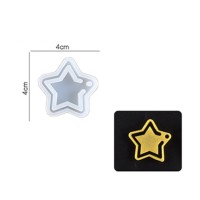Epoksi Yıldız Kolye Kalıbı Yıldız Küpe Kalıbı Silikon 4x4cm