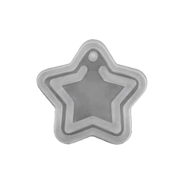 Epoksi Yıldız Kolye Kalıbı Yıldız Küpe Kalıbı Silikon 4x4cm