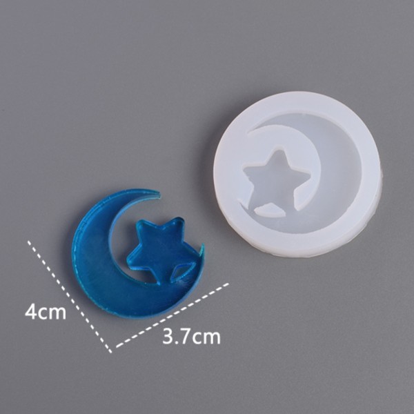 Epoksi Ayyıldız Kolye Kalıbı Ayyıldız Küpe Kalıbı Silikon 4x3.7cm Epoksi Ayyıldız Kolye Kalıbı Ayyıldız Küpe Kalıbı Silikon 4x3.7cm