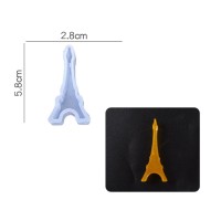 Epoksi Eyfel Kulesi Kalıbı Anahtarlık Eyfel Kulesi Kalıbı Silikon 5.8x2.8cm