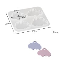 Epoksi Bulut Kalıbı Bulut Anahtarlık Kalıbı Silikon 4.3x3.4cm