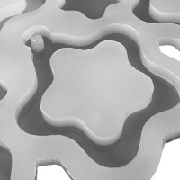 Epoksi Çoklu Yıldız Anahtarlık Kalıbı İçi Boş Yıldız Anahtarlık Kalıbı Silikon 4.5cm