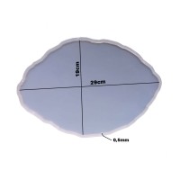 Epoksi Dalgalı Tepsi Kalıbı Nişan Söz Tepsi Kalıbı Silikon 29x19cm