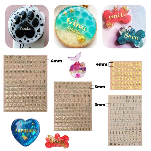 Epoksi Sticker Kabartmalı Epoksi Sticker Seti - 4 Parça Epoksi Sticker Kabartmalı Epoksi Sticker Seti - 4 Parça