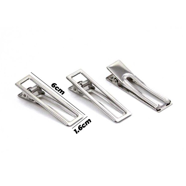 Epoksi Toka Aparatı Klips Dikdörtgen Ortası Boş Nikel 6cm 100 Adet Epoksi Toka Aparatı Klips Dikdörtgen Ortası Boş Nikel 6cm 100 Adet