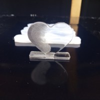 Epoksi Çoklu Kalp Magnet Kalıbı Ayaklı Kalp Masa Süsü Kalıbı Silikon 7.5x6cm