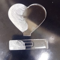 Epoksi Çoklu Kalp Magnet Kalıbı Ayaklı Kalp Masa Süsü Kalıbı Silikon 7.5x6cm