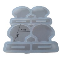 Epoksi İstiridye Magnet Kalıbı Ayaklı Deniz Kabuğu Masa Süsü Kalıbı Silikon 7.6x7cm