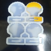 Epoksi İstiridye Magnet Kalıbı Ayaklı Deniz Kabuğu Masa Süsü Kalıbı Silikon 7.6x7cm