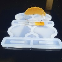 Epoksi İstiridye Magnet Kalıbı Ayaklı Deniz Kabuğu Masa Süsü Kalıbı Silikon 7.6x7cm