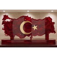 Epoksi Türkiye Haritası Masa Süsü Türkiye İsimlik Kalıbı Silikon 28x13cm