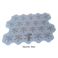 Epoksi Papatya Anahtarlık Kalıbı Papatya Kolye Kalıbı Silikon 3.5x3cm