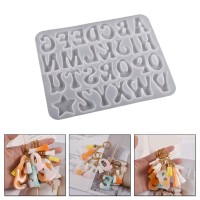 Epoksi Harf Kalıbı Alfabe Harf Anahtarlık Kalıbı Silikon 4.5cm