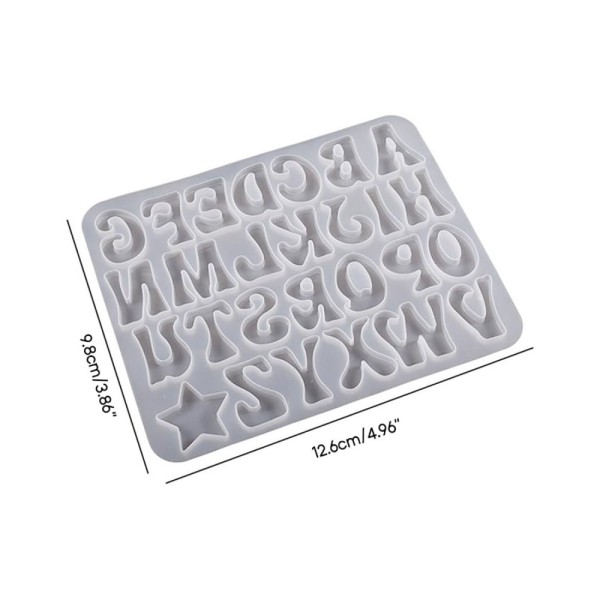 Epoksi Harf Kalıbı Alfabe Harf Anahtarlık Kalıbı Silikon 4.5cm