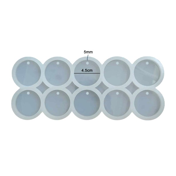 Epoksi Çoklu Yuvarlak Anahtarlık Kalıbı Anahtarlık Kalıbı Silikon 4.5x4.5cm Epoksi Çoklu Yuvarlak Anahtarlık Kalıbı Anahtarlık Kalıbı Silikon 4.5x4.5cm