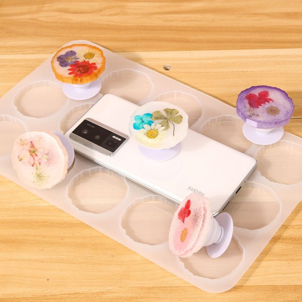 Epoksi Telefon Tutucu Magnet Kalıbı Kalıbı Silikon 5x5cm - Pop Socket Aparatı Hediyeli