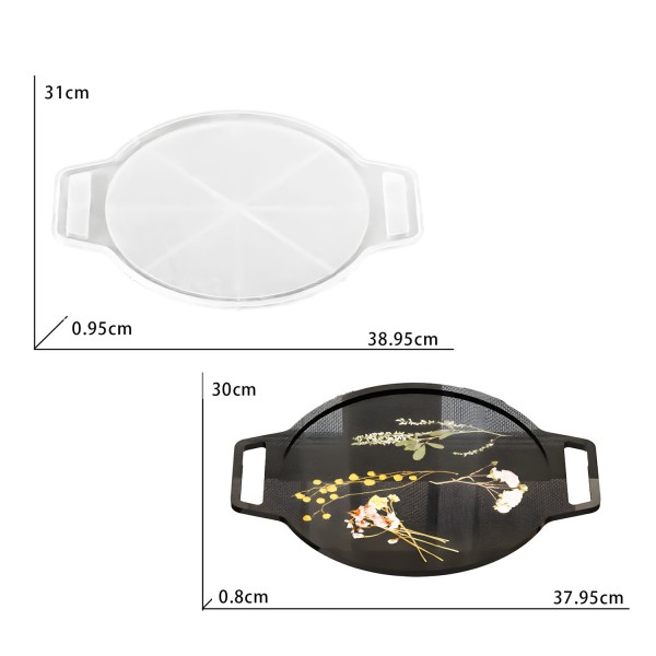 Epoksi Tepsi Kalıbı Yuvarlak Kulplu Tepsi Kalıbı Kokulu Taş Tozu Tepsi Kalıbı Silikon 38x30cm Epoksi Tepsi Kalıbı Yuvarlak Kulplu Tepsi Kalıbı Kokulu Taş Tozu Tepsi Kalıbı Silikon 38x30cm