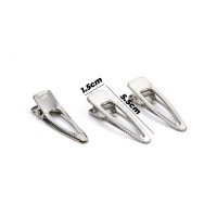 Epoksi Toka Aparatı Klips Oval Ortası Boş Nikel 5.5cm 10 Adet
