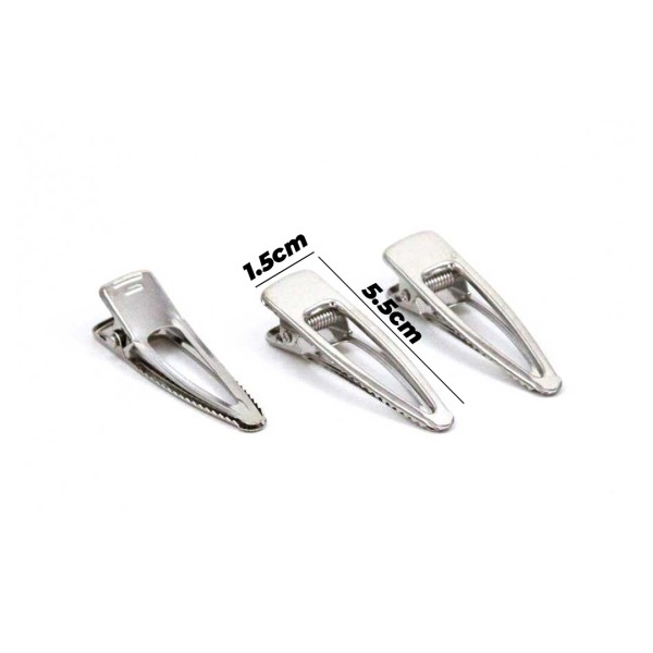 Epoksi Toka Aparatı Klips Oval Ortası Boş Nikel 5.5cm 10 Adet