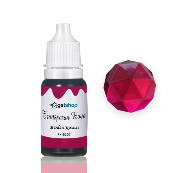 Epoksi Transparan Boya Pigment Mürdüm Kırmızı- 15ml Epoksi Transparan Boya Pigment Mürdüm Kırmızı- 15ml
