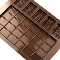 Çikolata Kalıbı Tablet Dikdörtgen Waffle Kalıbı Silikon Kalıbı GT1222