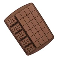 Çikolata Kalıbı Tablet Dikdörtgen Waffle Kalıbı Silikon Kalıbı GT1222