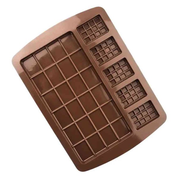 Çikolata Kalıbı Tablet Dikdörtgen Waffle Kalıbı Silikon Kalıbı GT1222