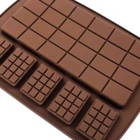 Çikolata Kalıbı Tablet Dikdörtgen Waffle Kalıbı Silikon Kalıbı GT1222