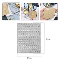 Epoksi Reçine Çıkartmalı Sticker Harf Gümüş 7mm