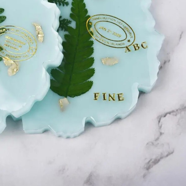 Epoksi Reçine Çıkartmalı Sticker Harf Gümüş 7mm