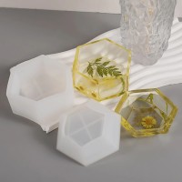 Epoksi Altıgen Kapaklı Mücevher Takı Kutusu Silikon Kalıbı GT9236