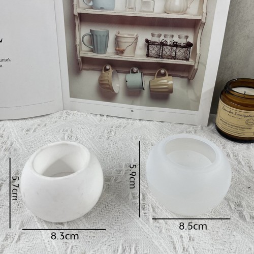 Epoksi Yuvarlak Beton Saksı ve Mumluk Silikon Kalıbı 8.3x5.7cm GT9455 Epoksi Yuvarlak Beton Saksı ve Mumluk Silikon Kalıbı 8.3x5.7cm GT9455